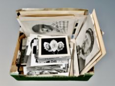 A box of 20th century monochrome photographs