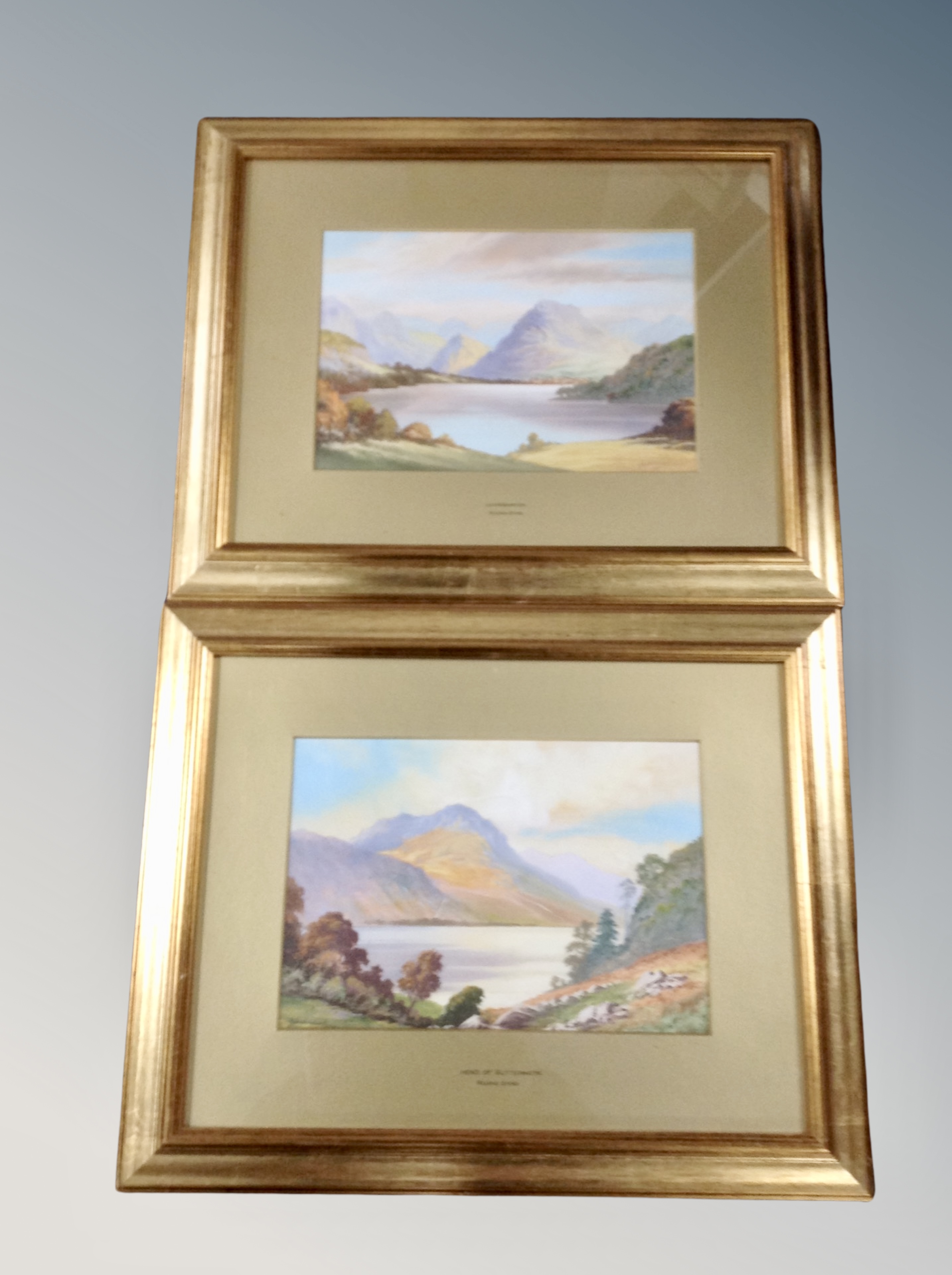 A pair of Roland Stead watercolours - Head of Buttermere and Loweswater,