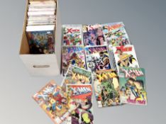 A box of X-Men and Uncanny X-Men comics,