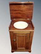 A Victorian mahogany wash stand cabinet