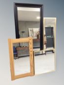 Four framed mirrors