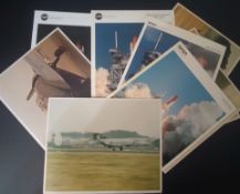 A collection of vintage NASA space rockets photos, and aviation photos.