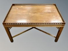 A mahogany Chippendale style coffee table