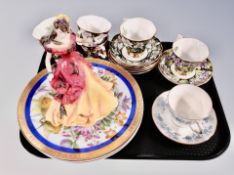 A Royal Doulton Figure of the Year 1996 Belle, six Royal Albert Provincial tea cups and saucers,