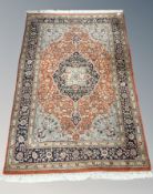 An Indian rug of Kashan design,
