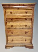 A Willis and Gambier five drawer chest