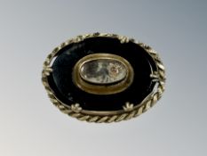 A 19th century mourning brooch