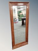 A 19th century walnut hall mirror