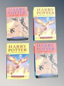 Four volumes Harry Potter -The Order of the Phoenix (2) and The Goblet of Fire (2)