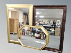 Three contemporary framed mirrors