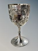 A Victorian silver goblet, 154g, Birmingham 1873,