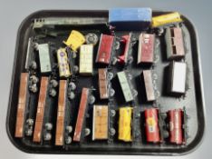 A tray of assorted rolling stock