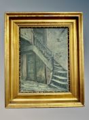 Carl Nessuln, Staircase, oil on canvas,