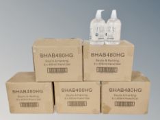 Thirty 480ml bottles of Bayliss and Harding hygienic hand gel (five boxes)
