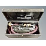 A mid century British made Vac-Tric cylinder vacuum with accessories in box