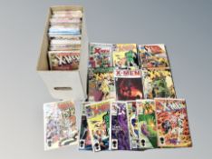 A box of X-Men and Uncanny X-Men comics,