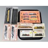 Eight Bachmann N scale die cast locomotives/rolling stock (8)