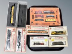Eight Bachmann N scale die cast locomotives/rolling stock (8)