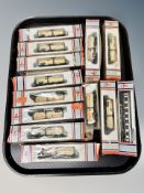 A group of Lima N scale die cast wagons and carriages (13)