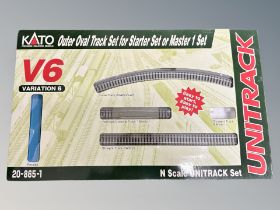 A Kato N scale V6 Unitrack Outer Oval track set 20-865-1,