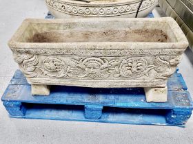 A concrete garden trough length 71 cm