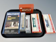 A boxed N scale steam collection USRA 2-8-8-2 steam locomotive together with six Walthers N scale
