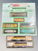 A Beverbell N scale collector's locomotive set together with two further N scale die cast Rio