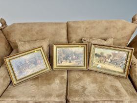 Three gilt framed prints after Heywood Hardy