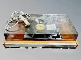 An HMV record player with Garrard SP25 MK IV turntable