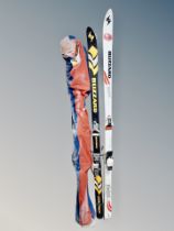 A group of skis including blizzard etc