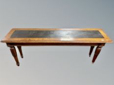 A Victorian oak hall table,