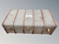 A vintage shipping trunk