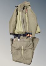 A pair of fishing waders and jacket by Trakker, size XL.