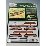 A Kato N scale Southern Pacific Morning Daylight ten car set,