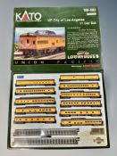A Kato N scale UP City of Los Angeles eleven car set in box