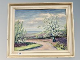 Danish School, Tree in blossom, oil on canvas,