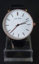 Brand new Jack Wills Rose gold plated watch (Jw018Flwh). with film on face and film on back case.
