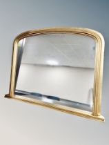 A Victorian style gilt framed overmantel mirror width 97 cm