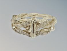 A silver mesh bracelet, length 19.5cm CONDITION REPORT: 24.