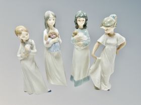 Four Nao girl figures