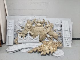 A collection of plastic moulds including decorative panels,
