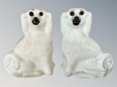 A pair of 19th century Staffordshire Spaniels