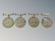 Four WWII war medals