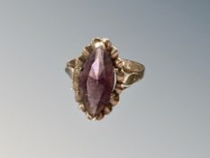 A 9ct gold amethyst set ring CONDITION REPORT: 3.