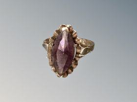 A 9ct gold amethyst set ring CONDITION REPORT: 3.