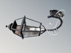 A Victorian style metal lantern (as found)