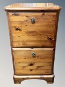 A Ducal pine two drawer chest,
