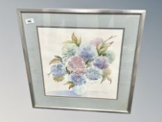 Margaret Adamson : Still life flowers in a vase, watercolour,