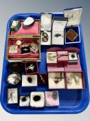 A collection of costume jewellery, animal brooches,