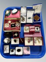 A collection of costume jewellery, animal brooches,